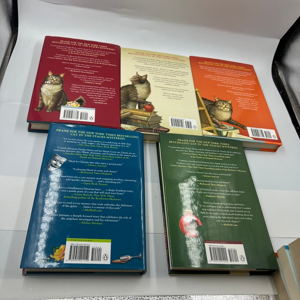 Miranda James Cat in the Stack Series Book Lot 5 HB 3 PB Very Good 8 Total - Picture 5 of 5